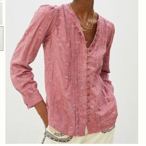 Pilcro by Anthropologie pink Button-Down Shirt